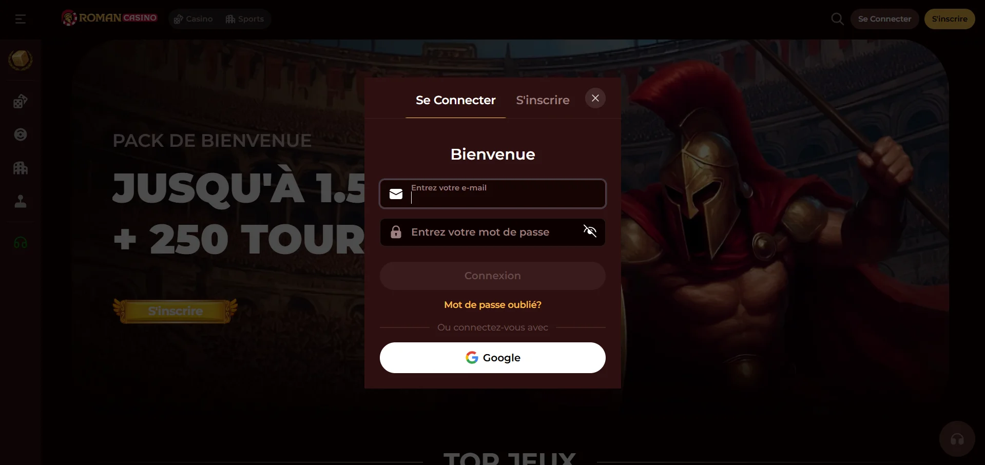 Roman casino se connecter